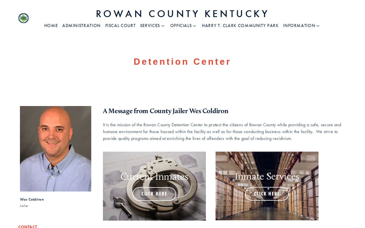 Official Rowan County Detention Center webpage